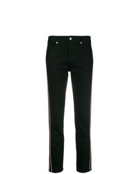 Jeans aderenti a righe verticali neri di Alexander McQueen