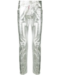 Jeans aderenti argento di DSQUARED2