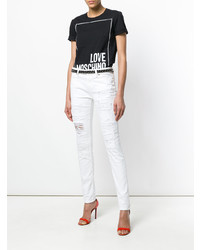 Jeans aderenti bianchi di Love Moschino