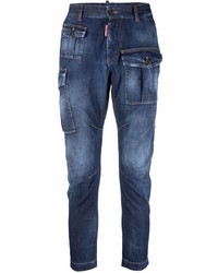Jeans aderenti blu scuro di DSQUARED2
