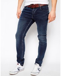 Jeans aderenti blu scuro di Selected
