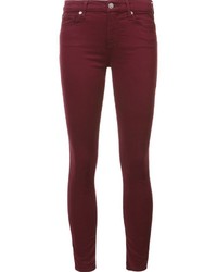 Jeans aderenti bordeaux di 7 For All Mankind