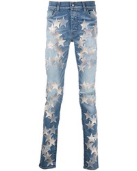 Jeans aderenti con stelle blu di Amiri