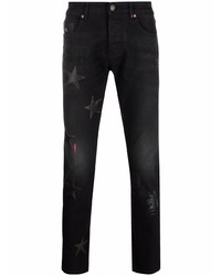 Jeans aderenti con stelle neri di John Richmond
