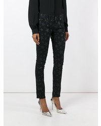 Jeans aderenti con stelle neri di Saint Laurent