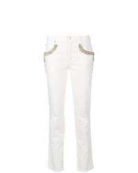 Jeans aderenti decorati bianchi di Ermanno Ermanno