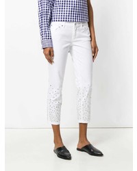 Jeans aderenti decorati bianchi di MICHAEL Michael Kors