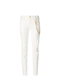 Jeans aderenti decorati bianchi di PIERRE BALMAIN