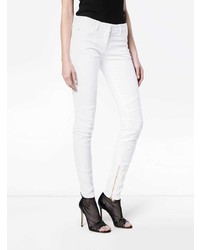 Jeans aderenti decorati bianchi di Balmain