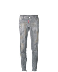 Jeans aderenti decorati grigi di Dsquared2