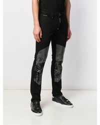 Jeans aderenti decorati neri di Philipp Plein