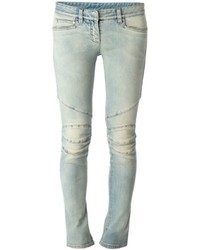 Jeans aderenti di cotone azzurri di Balmain