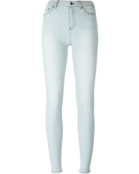 Jeans aderenti di cotone azzurri di BLK DNM