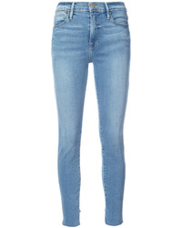 Jeans aderenti di cotone azzurri di Frame