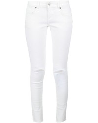 Jeans aderenti di cotone bianchi