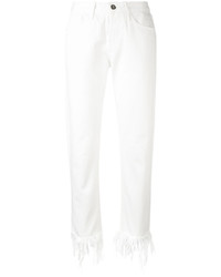 Jeans aderenti di cotone bianchi di 3x1