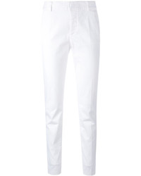 Jeans aderenti di cotone bianchi di Dsquared2