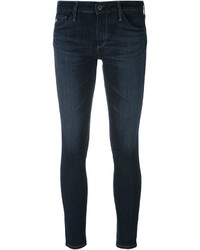 Jeans aderenti di cotone blu scuro di AG Jeans