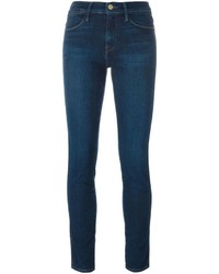 Jeans aderenti di cotone blu scuro di Frame