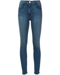 Jeans aderenti di cotone blu di 3x1