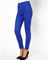 Jeans aderenti di cotone blu di 55dsl