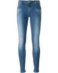 Jeans aderenti di cotone blu di Blumarine