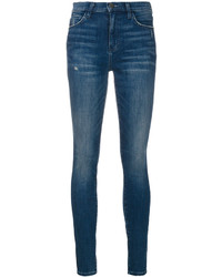 Jeans aderenti di cotone blu di Current/Elliott