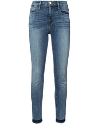Jeans aderenti di cotone blu di Frame