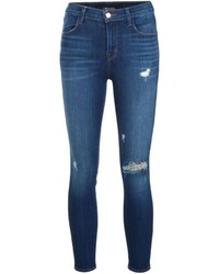Jeans aderenti di cotone blu di J Brand