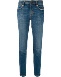 Jeans aderenti di cotone blu di Just Cavalli