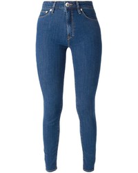 Jeans aderenti di cotone blu di Love Moschino