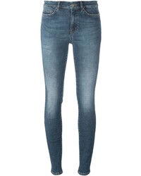 Jeans aderenti di cotone blu di MiH Jeans