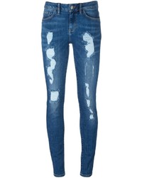 Jeans aderenti di cotone blu di Tommy Hilfiger