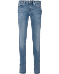Jeans aderenti di cotone con stelle blu di Givenchy