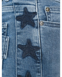 Jeans aderenti di cotone con stelle blu di Givenchy