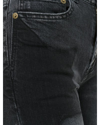 Jeans aderenti di cotone con stelle neri di Saint Laurent
