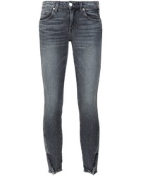 Jeans aderenti di cotone grigio scuro di Amo