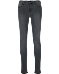 Jeans aderenti di cotone grigio scuro di J Brand