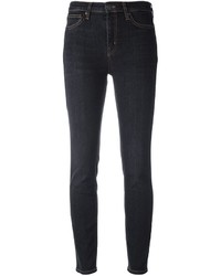 Jeans aderenti di cotone grigio scuro di MiH Jeans