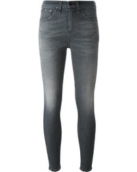 Jeans aderenti di cotone grigio scuro di Rag & Bone