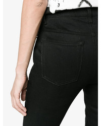 Jeans aderenti di cotone neri di Saint Laurent
