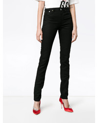 Jeans aderenti di cotone neri di Saint Laurent