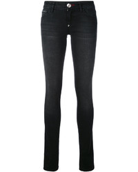 Jeans aderenti di cotone neri di Philipp Plein