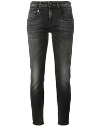 Jeans aderenti di cotone neri di R 13