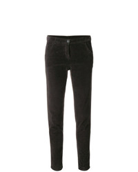 Jeans aderenti di velluto grigio scuro di Woolrich