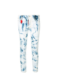 Jeans aderenti effetto tie-dye azzurri di Dsquared2