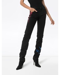 Jeans aderenti effetto tie-dye neri di Calvin Klein 205W39nyc