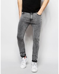 Jeans aderenti grigio scuro di Pull&Bear