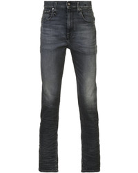 Jeans aderenti grigio scuro di R 13
