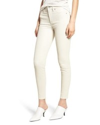 Jeans aderenti in pelle bianchi